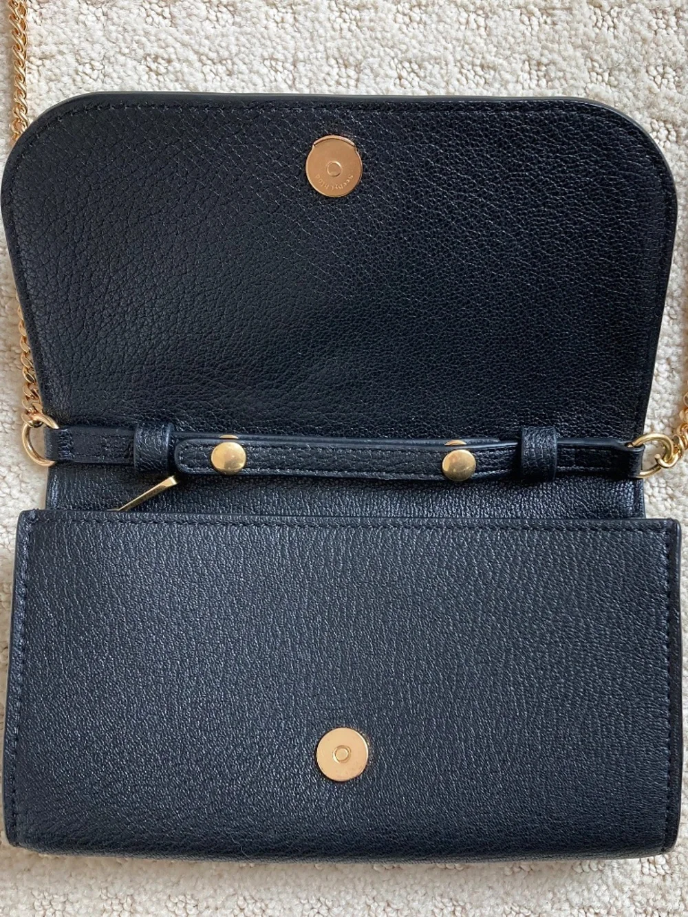 See by Chloe Black Leather Hana Wallet on Chain - Picture 13 of 14